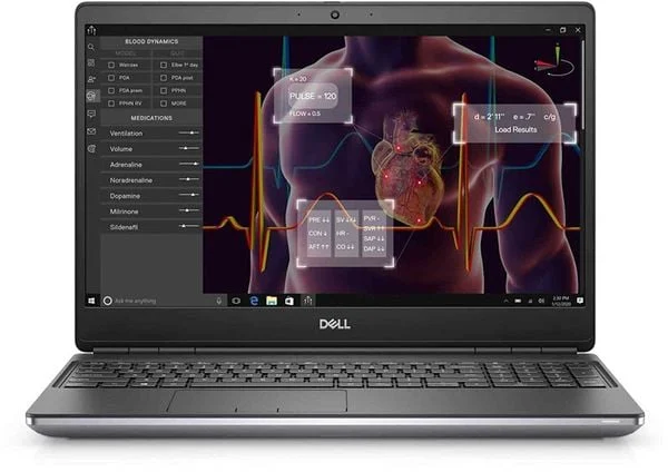Dell Precision 7550 Xeon W-10855m, RTX 3000 6GB, 15.6″ FHD, 32GB RAM, 512GB SSD NVME